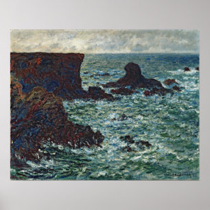 Monet - Klippor vid Port Coton Lejonklippan 1886 Poster