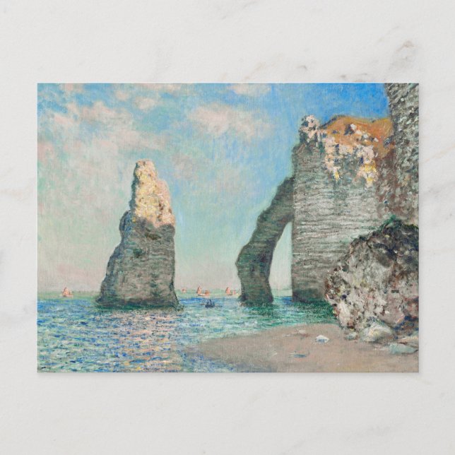 Monet - klipporna vid Etretat Vykort (Framsida)