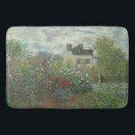 Monet, konstnären Garden Fransk Gamla konst Badrumsmatta<br><div class="desc">Bath mat med Claude Monets The Artists Garden i Argentina,  1873. Gamla berömdens Fransk målar med ett hus och blommor i ett imponerande stil. CCO-licens,  public domain art.</div>