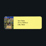 Monet - Konstnären vid Vetheuil Returadress Etikett<br><div class="desc">Claude Monet'd gsmoud-målare,  Artists Garden på Vetheuil-returetiketter.</div>
