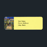 Monet - Konstnären vid Vetheuil Returadress Etikett<br><div class="desc">Claude Monet'd gsmoud-målare,  Artists Garden på Vetheuil-returetiketter.</div>