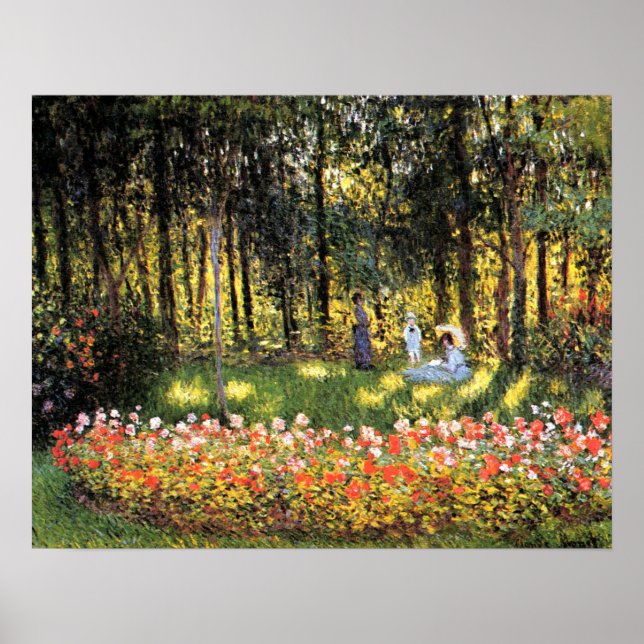 Monet - Konstnärens familj i Garden Poster (Framsidan)