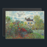 Monet - Konstnärs Garden Argenteuil Magnetic Card<br><div class="desc">Konstnärens trädgård i Argentina / A Corner of the Garden with Dahlias - Claude Monet,  Oil on Canvas,  1873</div>