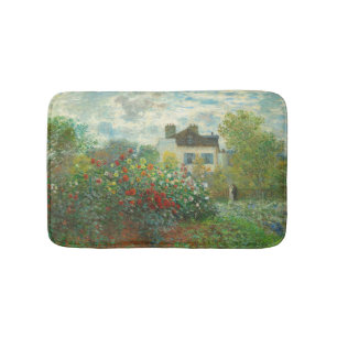 Monet Konstnärsträdgård i Argenteuil Målning Badrumsmatta