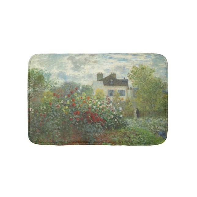 Monet Konstnärsträdgård i Argenteuil Målning Badrumsmatta (Framsidan)