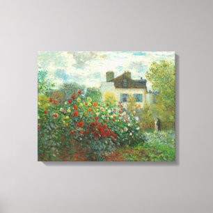 Monet Konstnärsträdgård i Argenteuil-målning Canvastryck