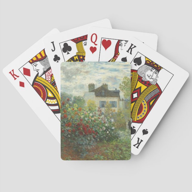 Monet Konstnärsträdgård i Argenteuil-målning Casinokort (Baksidan)