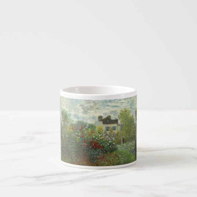Monet Konstnärsträdgård i Argenteuil-målning Espressomugg (Framsidan)