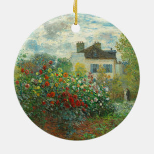 Monet Konstnärsträdgård i Argenteuil Målning Julgransprydnad Keramik
