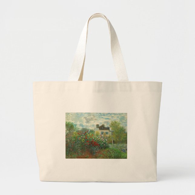 Monet Konstnärsträdgård i Argenteuil-målning Jumbo Tygkasse (Framsidan)