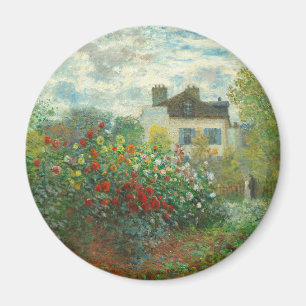 Monet Konstnärsträdgård i Argenteuil Målning Magnet