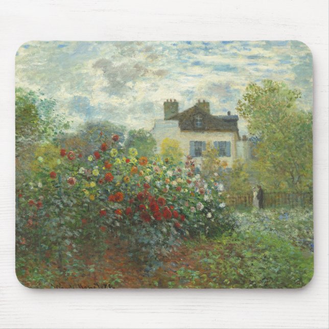 Monet Konstnärsträdgård i Argenteuil Målning Musmatta (Framsidan)