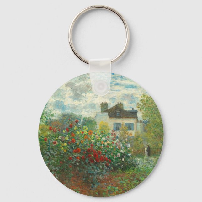 Monet Konstnärsträdgård i Argenteuil-målning Nyckelring (Framsida)