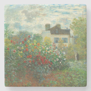 Monet Konstnärsträdgård i Argenteuil-målning Stenunderlägg