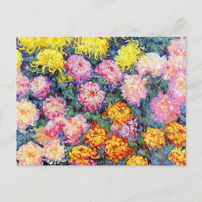Monet - Krysantemum, 1897 målning,  Vykort (Framsida)