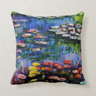 Monet kudder purpurfärgade näckrosor kudde