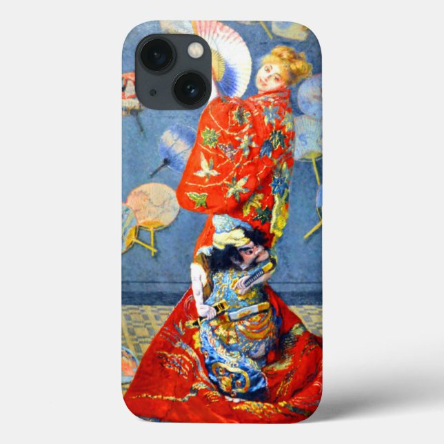 Monet Kvinna i japansk kostym (Baksida)