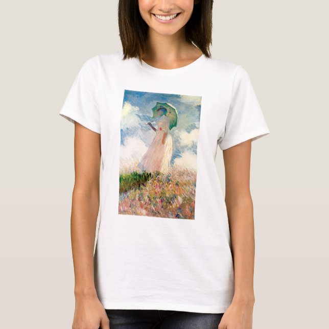 Monet-kvinna med en parasol T-shirt (Framsida)