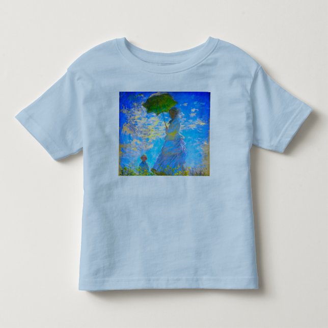 Monet Kvinna med parasoll T Shirt (Framsida)
