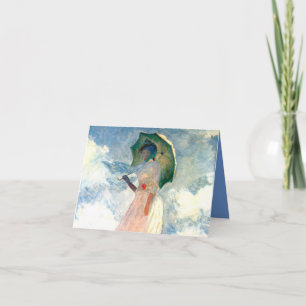 Monet Kvinna med parasoll vänd åt vänster Inbjudan