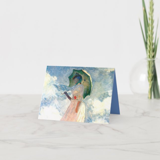 Monet Kvinna med parasoll vänd åt vänster Inbjudan (Framsida)