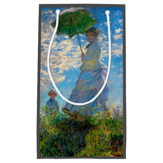Monet Kvinna Parasoll Impressionism (Framsidan)
