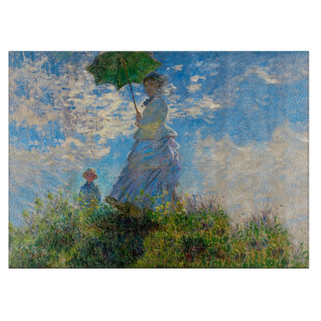 Monet Kvinna Parasoll Impressionism (Framsidan)