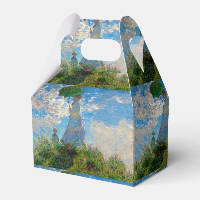Monet Kvinna Parasoll Impressionism Presentaskar (Framsidan Sidan)