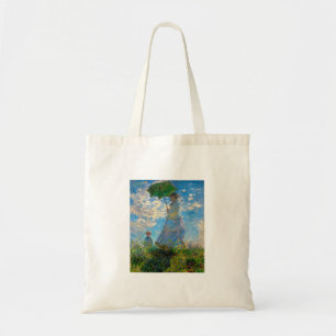 Monet Kvinna Parasoll Impressionism Tygkasse