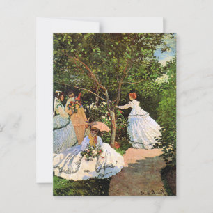 Monet - Kvinnor i trädgården Vykort