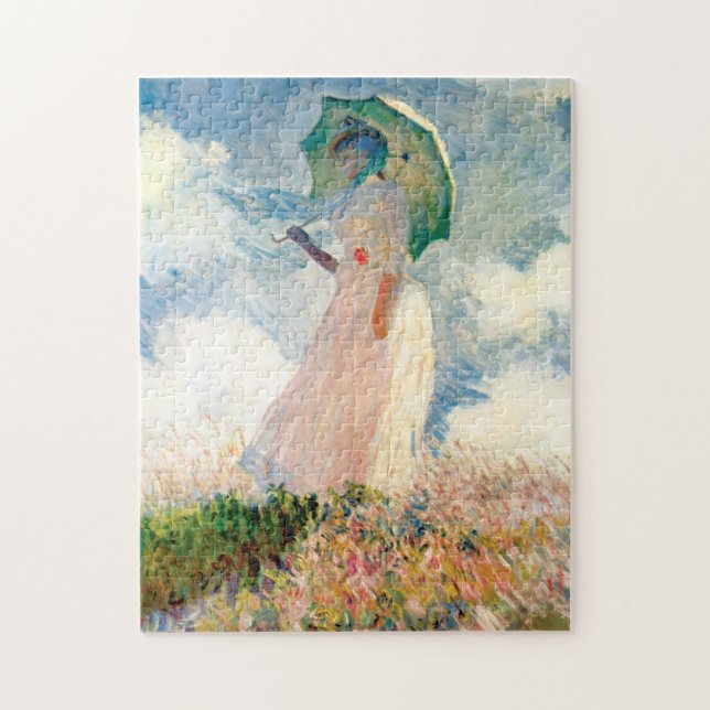Monet-kvinnor med parasolpuzzel pussel (Vertikal)