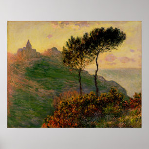 Monet - kyrkan i Varengeville 1882 Poster