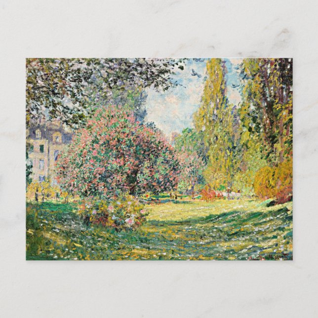 Monet - Landskap, Parc Monceau. Vykort (Framsida)