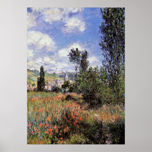 Monet - Lane i Poppy Fält Poster (Framsidan)