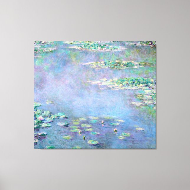Monet Les Nympheas Vatten Lilies Fine Art Canvastryck (Framsida)