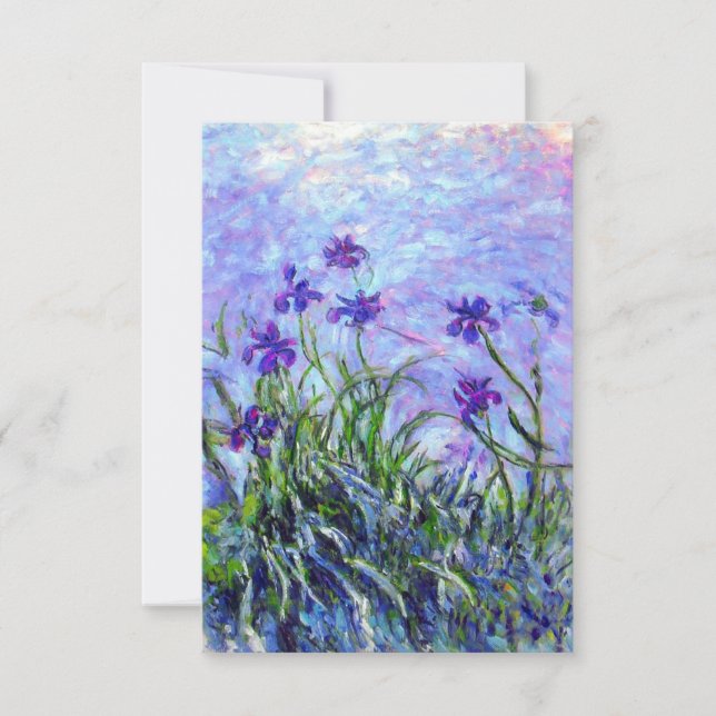 Monet Lilac Irises Card (Framsida)