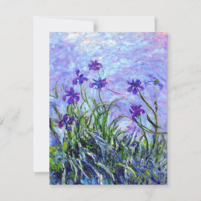 Monet Lilac Irises Card (Framsida)