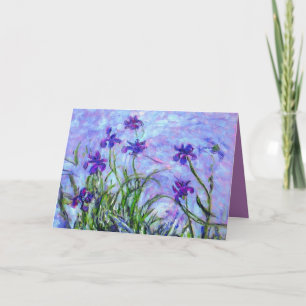 Monet Lilac Irises Card Inbjudan