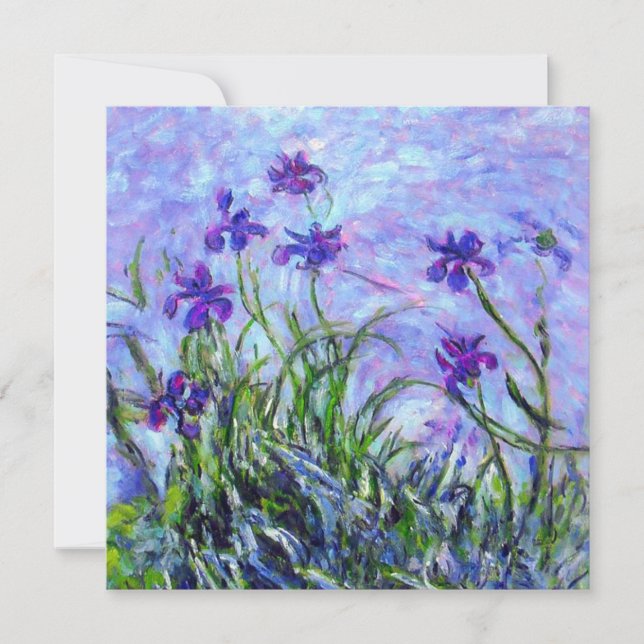 Monet Lilac Irises Inbjudningar (Framsida)
