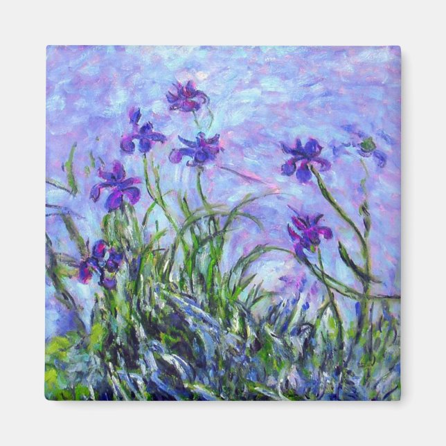 Monet Lilac Irises Magnet (Framsidan)
