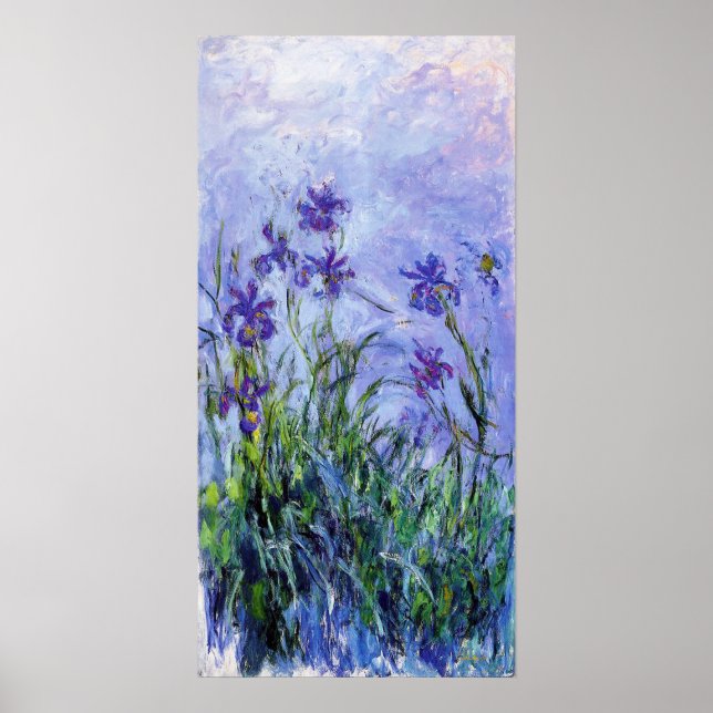 Monet Lilac Irises Poster (Framsidan)