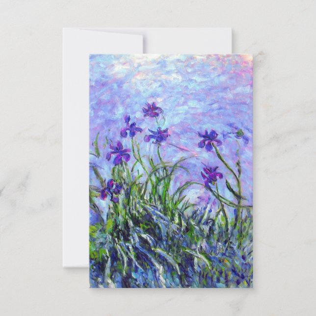 Monet Lilac Irises Spara Datumet (Framsida)