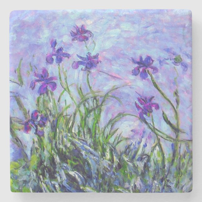 Monet Lilac Irises Stenunderlägg (Framsidan)
