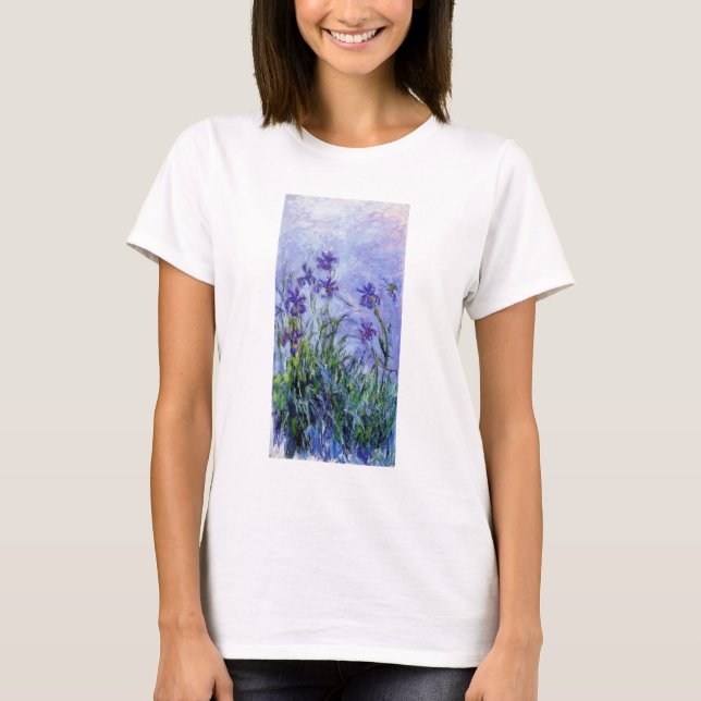 Monet Lilac Irises T-shirt (Framsida)