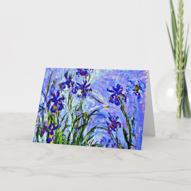 Monet - Lilakiriser, berömd, målning Kort (Framsida)