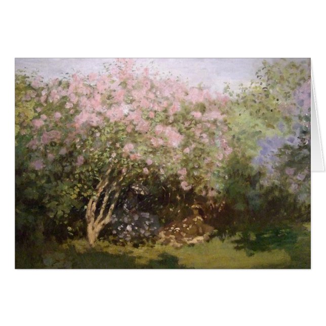 Monet lilor i solkortet hälsningskort (Framsidan Horizontal)