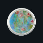 ** Monet Lily Pond Blommigt AR40 Vintage Ring<br><div class="desc">JEWELRY MED AVSIKT (r) - Stöder kraftfullt era avsikter. Energetiskt utökad klassisk konst - Grunge Monet Vatten Lilies Blommigt Classic Berömd Painting Artistic Unique Kreativ Modern och Romantic Decoupage Monet Lily Pond Blommigt Vintage med faux Grunge Background Abstrakt Old tittar Handwrite . Det finns en rik Teal Blue för att...</div>