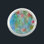 ** Monet Lily Pond Blommigt AR40 Vintage Ring<br><div class="desc">JEWELRY MED AVSIKT (r) - Stöder kraftfullt era avsikter. Energetiskt utökad klassisk konst - Grunge Monet Vatten Lilies Blommigt Classic Berömd Painting Artistic Unique Kreativ Modern och Romantic Decoupage Monet Lily Pond Blommigt Vintage med faux Grunge Background Abstrakt Old tittar Handwrite . Det finns en rik Teal Blue för att...</div>
