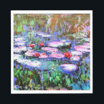 Monet - Los Nenufares (vattendrag) Pappersservett<br><div class="desc">Los Nenufares,  berömd bra konsmålning av Fransk Impressionist artist Claude Monet</div>
