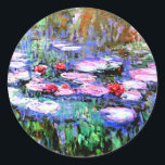Monet - Los Nenufares (vattendrag) Runt Klistermärke<br><div class="desc">Los Nenufares,  berömd bra konsmålning av Fransk Impressionist artist Claude Monet</div>